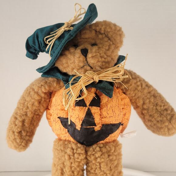 Jo-Ann Stores 1999 Halloween Pumpkin Teddy Bear 12" Plush Witch Hat Collectible - Picture 5 of 15